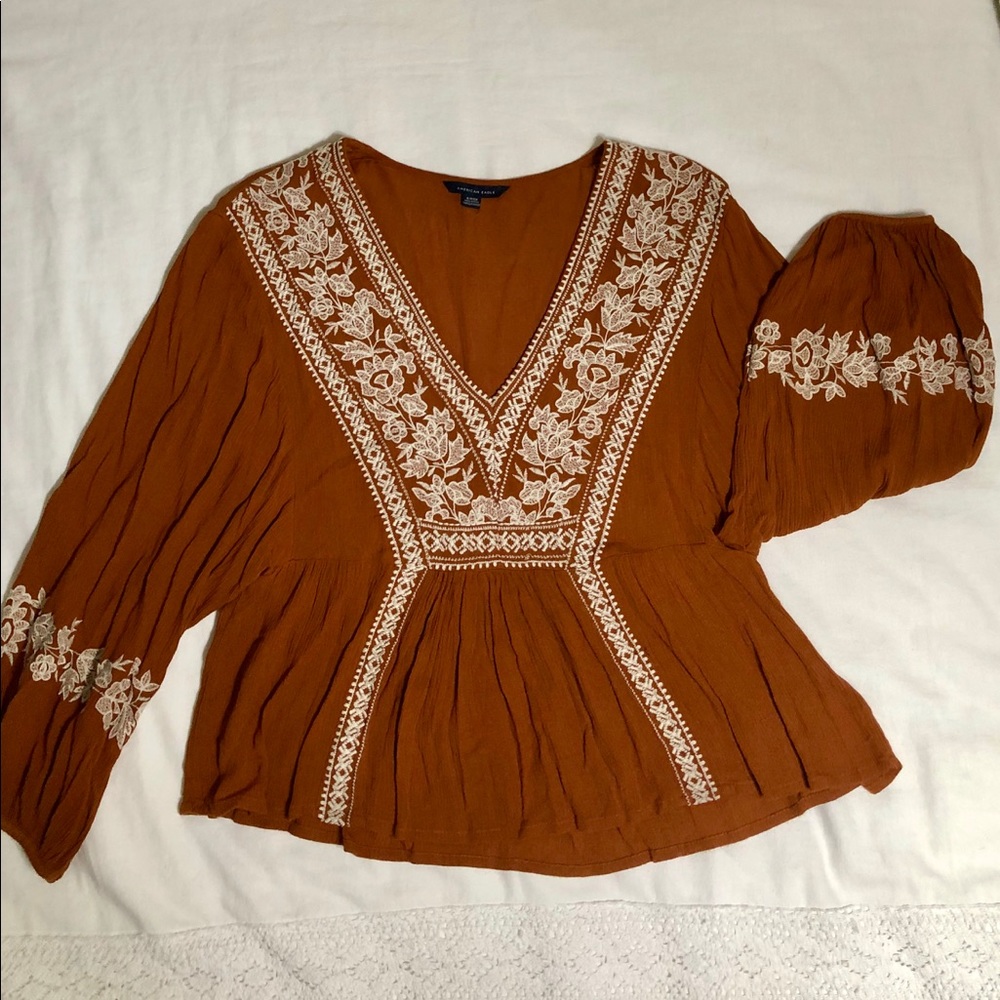 American Eagle Peplum Top